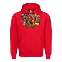 Red Christmas Texas Zipper Hoodie - MaliasSmallBusiness
