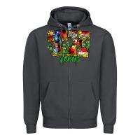 Smoke Christmas Texas Zipper Hoodie - MaliasSmallBusiness