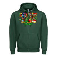 Sports Green Christmas Texas Zipper Hoodie - MaliasSmallBusiness