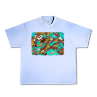 Grape Ice western turquoise leopard and cowhide background Urban Heavy Tee - Artiststas