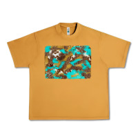 Peanut Butter western turquoise leopard and cowhide background Urban Heavy Tee - Artiststas