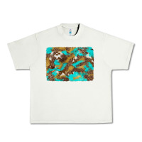 Pistachio western turquoise leopard and cowhide background Urban Heavy Tee - Artiststas
