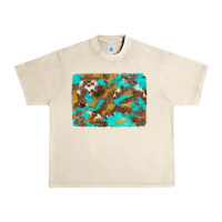 Sandshell western turquoise leopard and cowhide background Urban Heavy Tee - Artiststas