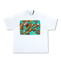 White western turquoise leopard and cowhide background Urban Heavy Tee - Artiststas