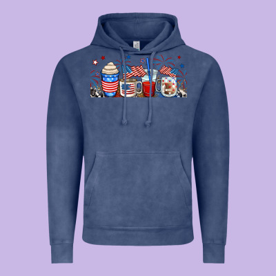 4th Of July Coffe Cups Vintage Hoodie Designed By Ranaportraitstore