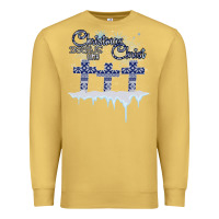 Antique Gold Christmas Christ Begins With Premium Sweatshirt - Bettercallsaul
