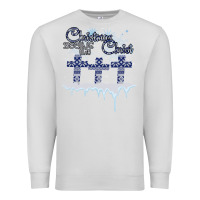 Dove Grey Christmas Christ Begins With Premium Sweatshirt - Bettercallsaul