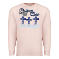 Pale Pink Christmas Christ Begins With Premium Sweatshirt - Bettercallsaul