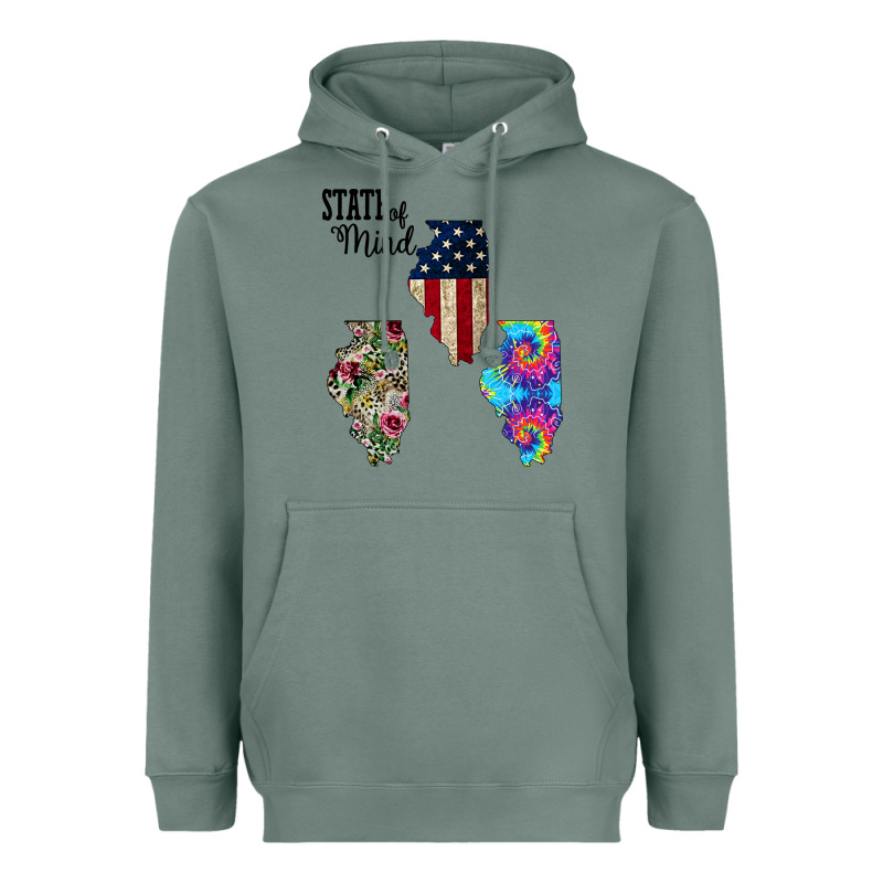 Im In A Fishing State Of Mind Illinois Heavyweight Hoodie by Bettercallsaul | Teevron