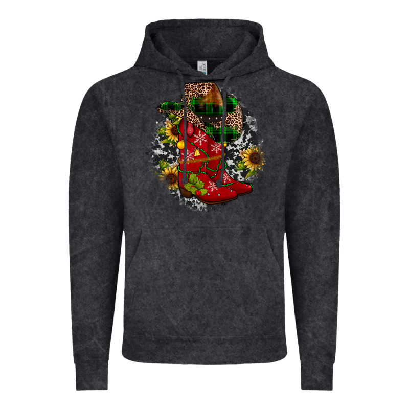 Christmas Cowboy Boots Vintage Hoodie by JahusDesignShop | Teevron