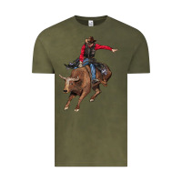 Vintage Olive western cowboy Vintage Tee - AdoDesignShop