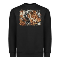 Black cowhide leopard background Heavyweight Sweatshirt - BarkalooDesign