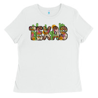 White texas Ladies Tee - Zillion Design Studio