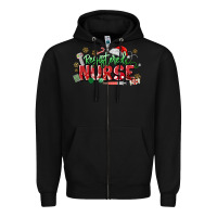 Black Registered Nurse Christmas Zipper Hoodie - MaliasSmallBusiness