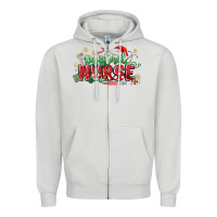 Dove Grey Registered Nurse Christmas Zipper Hoodie - MaliasSmallBusiness