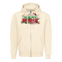 Sandshell Registered Nurse Christmas Zipper Hoodie - MaliasSmallBusiness