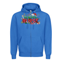 True Royal Registered Nurse Christmas Zipper Hoodie - MaliasSmallBusiness