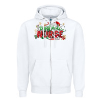 White Registered Nurse Christmas Zipper Hoodie - MaliasSmallBusiness