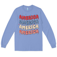 Colony Blue america Long Sleeve Tee - MaliasSmallBusiness