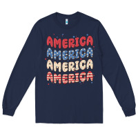 Navy america Long Sleeve Tee - MaliasSmallBusiness