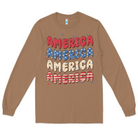 Toasted Coconut america Long Sleeve Tee - MaliasSmallBusiness