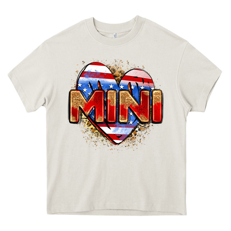 American Mini Heart Heavy Core Tee by Zillion Design Studio | Teevron
