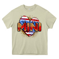 Mossy American mini heart Heavy Core Tee - Zillion Design Studio