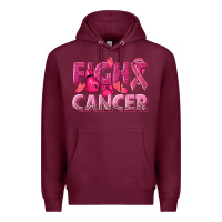 Burgundy fight cancer Premium Hoodie - NancyCooperArtShop