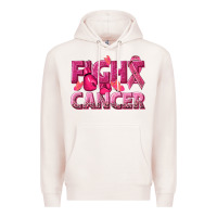 Pale Pink fight cancer Premium Hoodie - NancyCooperArtShop