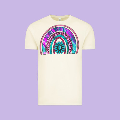 Rainbow And Gemstone Vintage Tee Designed By Adodesignshop