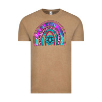 Vintage Coffee rainbow and gemstone Vintage Tee - AdoDesignShop
