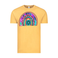 Vintage Mustard rainbow and gemstone Vintage Tee - AdoDesignShop