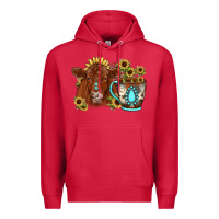 Cardinal sunflower coffee cup red angus gemstone Premium Hoodie - JahusDesignShop