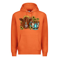 Carrot sunflower coffee cup red angus gemstone Premium Hoodie - JahusDesignShop
