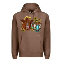 Chestnut sunflower coffee cup red angus gemstone Premium Hoodie - JahusDesignShop