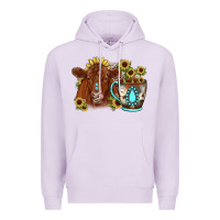 Lilac sunflower coffee cup red angus gemstone Premium Hoodie - JahusDesignShop