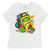 White school bag Ladies Tee - texasbilliewilder