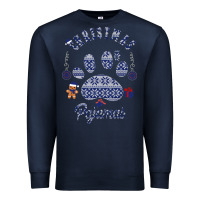 Navy Christmas Pajamas Premium Sweatshirt - Bettercallsaul