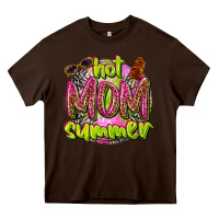 Chocolate Brown hot mom summer Heavy Core Tee - texasbilliewilder