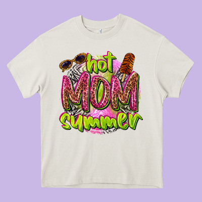 Hot Mom Summer Heavy Core Tee Designed By Texasbilliewilder