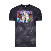 Cloud Black goat family eggs flowers leopard serape glitter Vintage Tee - Artiststas