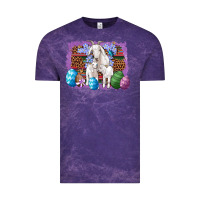 Cloud Purple goat family eggs flowers leopard serape glitter Vintage Tee - Artiststas