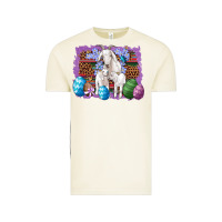 Vintage Arctic goat family eggs flowers leopard serape glitter Vintage Tee - Artiststas