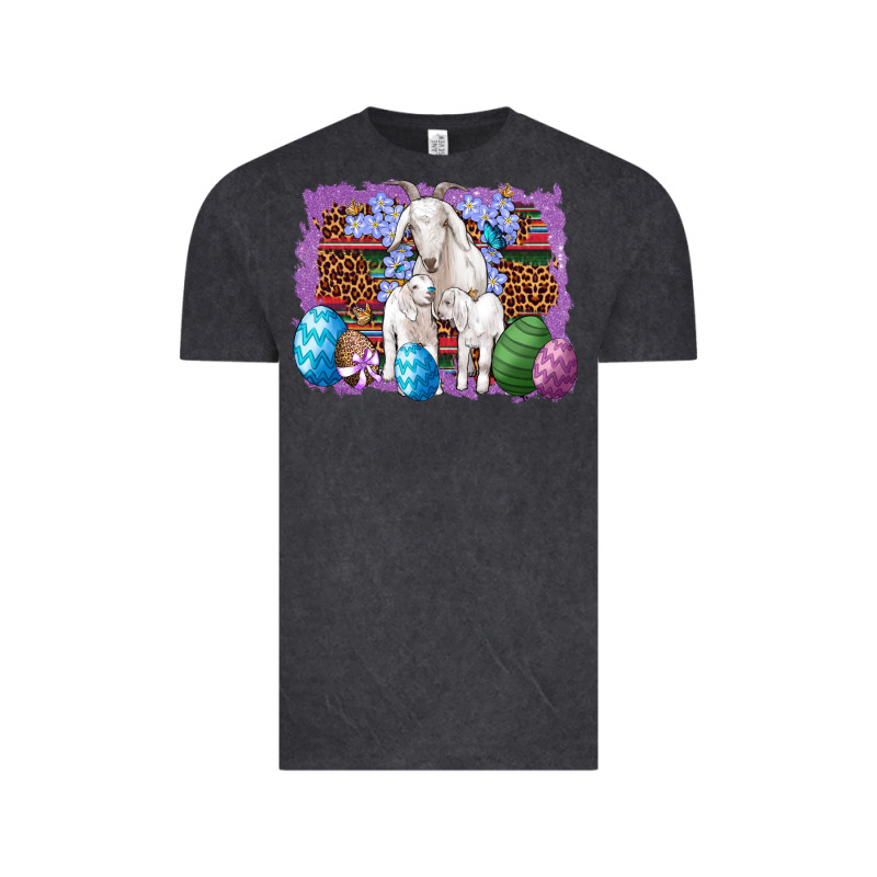 Goat Family Eggs Flowers Leopard Serape Glitter Vintage Tee by Artiststas | Teevron