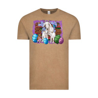 Vintage Coffee goat family eggs flowers leopard serape glitter Vintage Tee - Artiststas