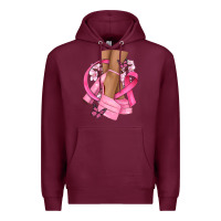 Burgundy breast cancer diva Premium Hoodie - NancyCooperArtShop