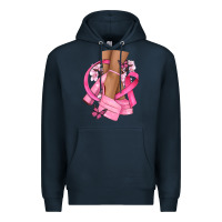 Navy breast cancer diva Premium Hoodie - NancyCooperArtShop