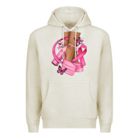 Oatmeal Heather breast cancer diva Premium Hoodie - NancyCooperArtShop