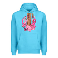 Ocean Blue breast cancer diva Premium Hoodie - NancyCooperArtShop
