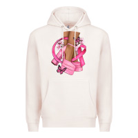 Pale Pink breast cancer diva Premium Hoodie - NancyCooperArtShop
